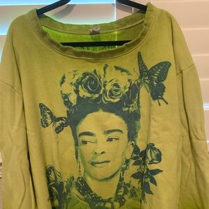 Magnolia Pearl Frida Sweatshirt Lime Green Long Sleeve